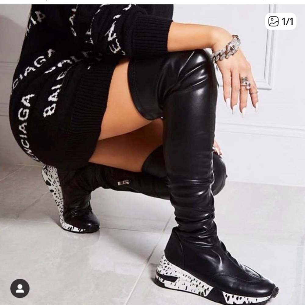 Steve Madden Women's Cliffton Over-the-Knee Sneaker Boots